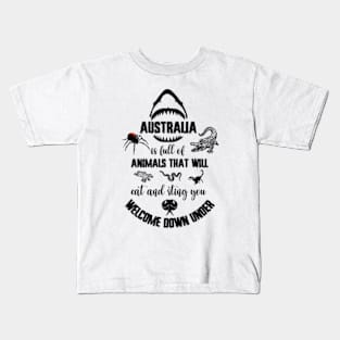 Australia's Animals That Will Bite And Sting You Kids T-Shirt